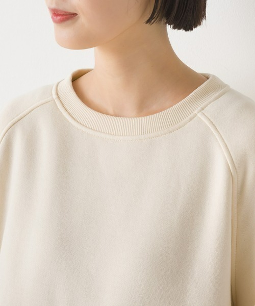 OMNES（オムネス）の「裏起毛ボリューム袖プルオーバー長袖（Tシャツ/カットソー・レディース・アイボリー/ブルーグレー/カーキ/チャコールグレー・FREE）」の5枚目の写真