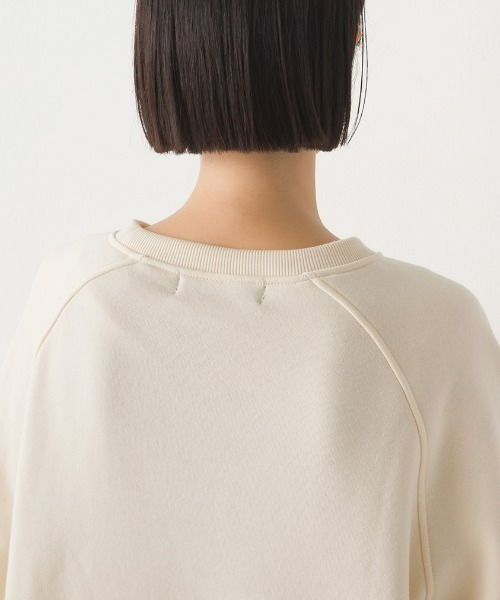 OMNES（オムネス）の「裏起毛ボリューム袖プルオーバー長袖（Tシャツ/カットソー・レディース・アイボリー/ブルーグレー/カーキ/チャコールグレー・FREE）」の8枚目の写真