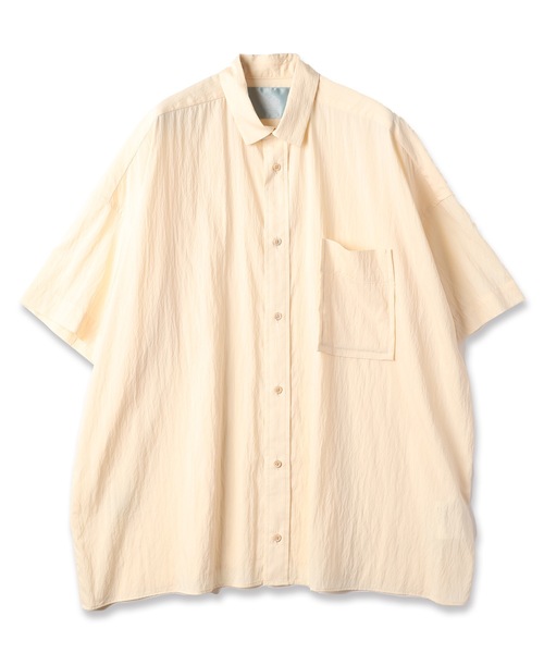 Dulcamara（ドゥルカマラ）の「ショートスリーブBigシャツ-S（シャツ/ブラウス・メンズ・ネイビー/ベージュ/アイボリー・0/1）」の2枚目の写真