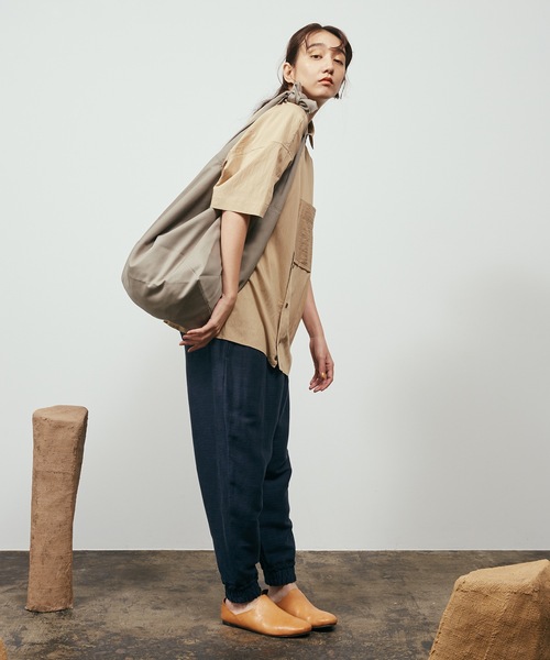 Dulcamara（ドゥルカマラ）の「ショートスリーブBigシャツ-S（シャツ/ブラウス・メンズ・ネイビー/ベージュ/アイボリー・0/1）」の5枚目の写真