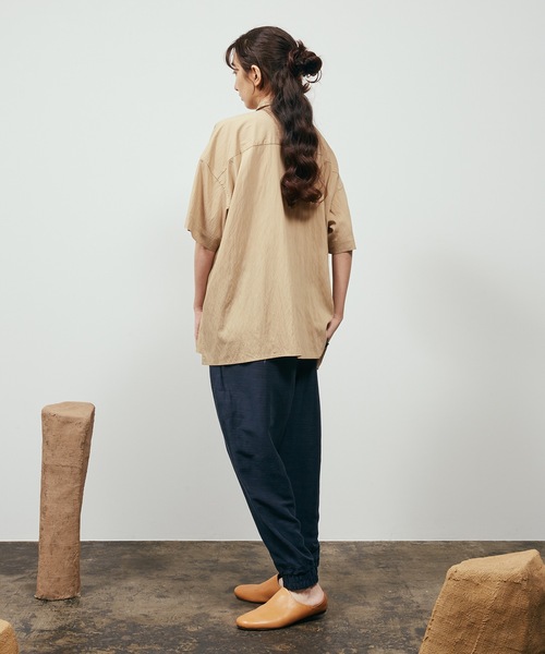 Dulcamara（ドゥルカマラ）の「ショートスリーブBigシャツ-S（シャツ/ブラウス・メンズ・ネイビー/ベージュ/アイボリー・0/1）」の8枚目の写真