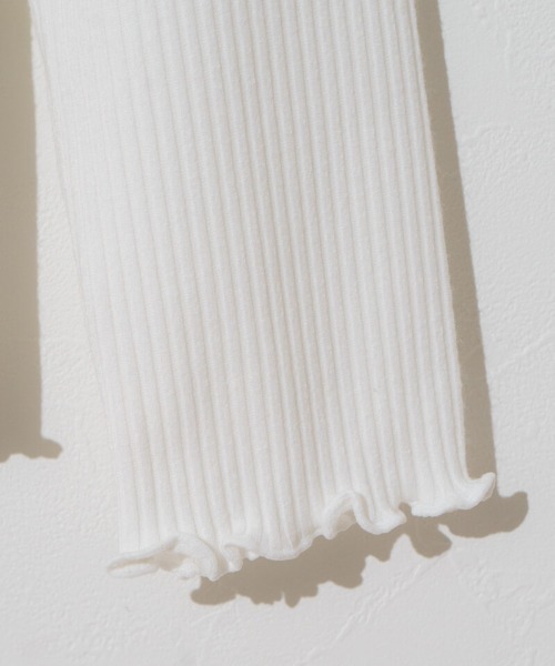 flower(フラワー)の「ブロッサムトップ(Tシャツ/カットソー・レディース・ブラウン/ホワイト・FREE)」の5枚目の写真