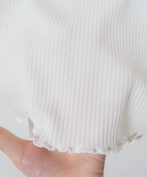 flower(フラワー)の「ブロッサムトップ(Tシャツ/カットソー・レディース・ブラウン/ホワイト・FREE)」の8枚目の写真