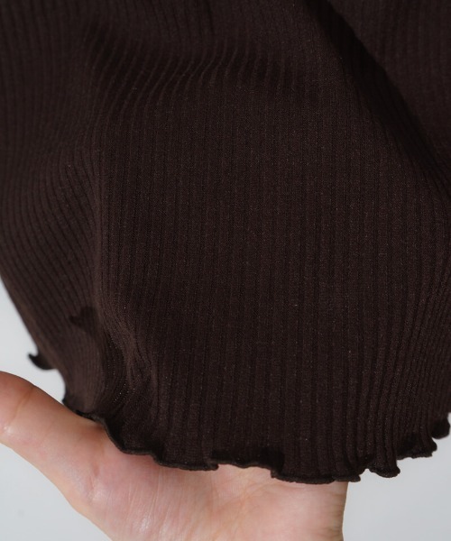 flower(フラワー)の「ブロッサムトップ(Tシャツ/カットソー・レディース・ブラウン/ホワイト・FREE)」の11枚目の写真