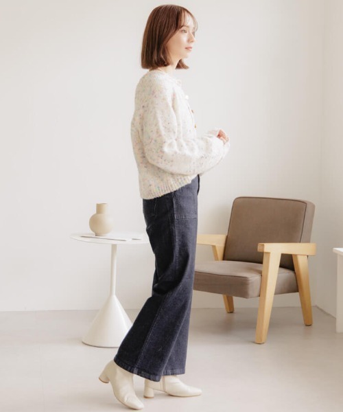 flower(フラワー)の「ブロッサムトップ(Tシャツ/カットソー・レディース・ブラウン/ホワイト・FREE)」の21枚目の写真