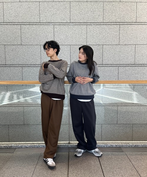 BROKEN BASE(ブロークンベース)の「7Gジグザグニット(ニット/セーター・メンズ・ネイビー/ブラウン・LARGE/MEDIUM)」の4枚目の写真