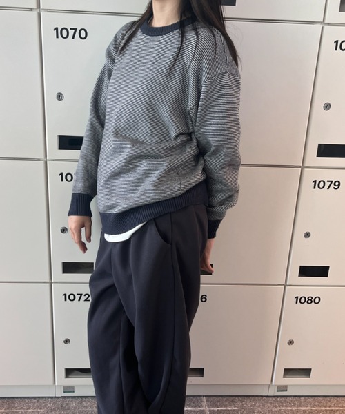 BROKEN BASE(ブロークンベース)の「7Gジグザグニット(ニット/セーター・メンズ・ネイビー/ブラウン・LARGE/MEDIUM)」の12枚目の写真