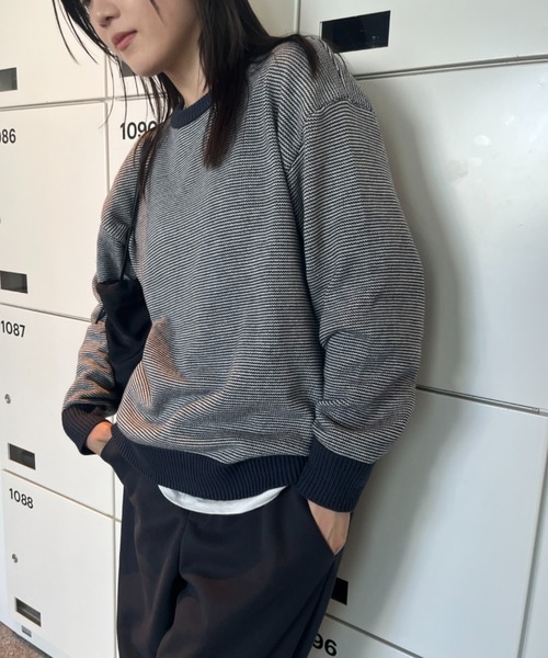 BROKEN BASE(ブロークンベース)の「7Gジグザグニット(ニット/セーター・メンズ・ネイビー/ブラウン・LARGE/MEDIUM)」の13枚目の写真