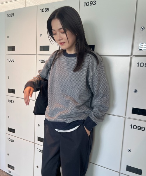 BROKEN BASE(ブロークンベース)の「7Gジグザグニット(ニット/セーター・メンズ・ネイビー/ブラウン・LARGE/MEDIUM)」の14枚目の写真