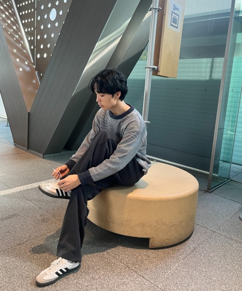 BROKEN BASE(ブロークンベース)の「7Gジグザグニット(ニット/セーター・メンズ・ネイビー/ブラウン・LARGE/MEDIUM)」の19枚目の写真