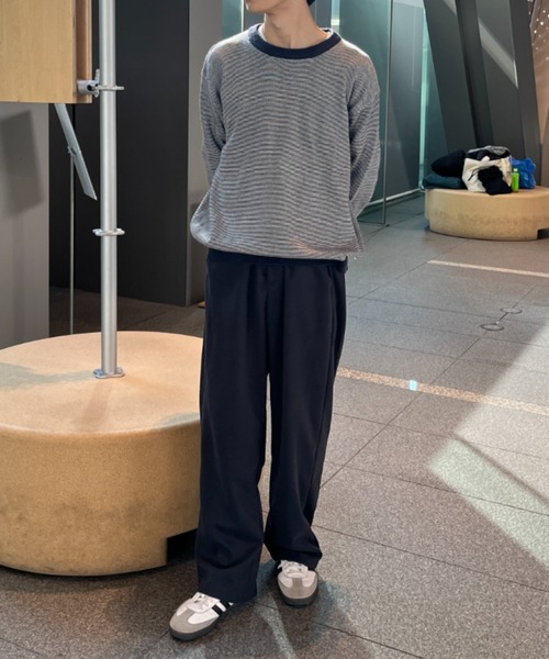 BROKEN BASE(ブロークンベース)の「7Gジグザグニット(ニット/セーター・メンズ・ネイビー/ブラウン・LARGE/MEDIUM)」の22枚目の写真