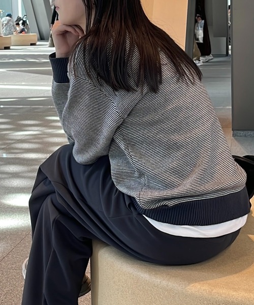 BROKEN BASE(ブロークンベース)の「7Gジグザグニット(ニット/セーター・メンズ・ネイビー/ブラウン・LARGE/MEDIUM)」の8枚目の写真
