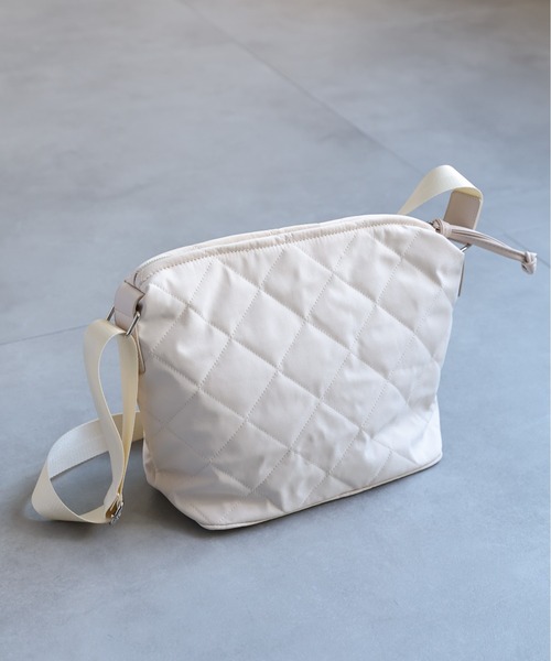 セール】【マチあり/長さ調整可能】キルティングショルダーバッグ