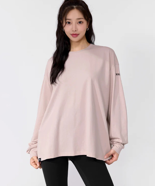 XEXYMIX（ゼクシィミックス）の「【XEXYMIX】ルーズフィット長袖Tシャツ（Tシャツ/カットソー・レディース・ホワイト/ブラック/グレー/ピンク・FREE）」の11枚目の写真