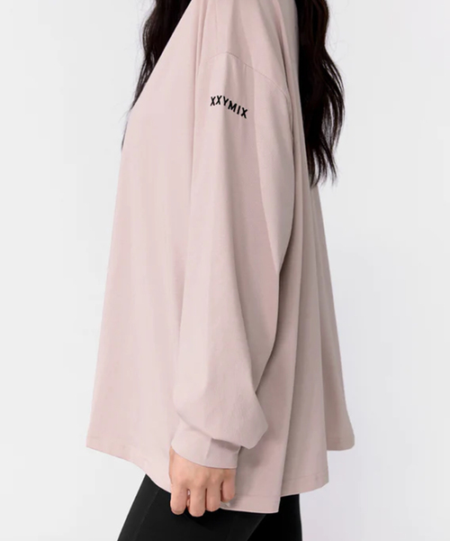 XEXYMIX（ゼクシィミックス）の「【XEXYMIX】ルーズフィット長袖Tシャツ（Tシャツ/カットソー・レディース・ホワイト/ブラック/グレー/ピンク・FREE）」の12枚目の写真