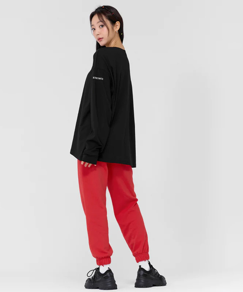 XEXYMIX（ゼクシィミックス）の「【XEXYMIX】ルーズフィット長袖Tシャツ（Tシャツ/カットソー・レディース・ホワイト/ブラック/グレー/ピンク・FREE）」の14枚目の写真