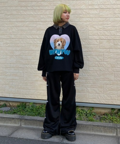 Candy Stripper（キャンディストリッパー）の「WITH YOU POLO トップス（ポロシャツ・レディース・ミント/ブルー/ブラック・2）」の10枚目の写真