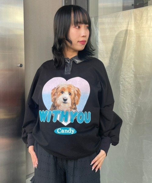 Candy Stripper（キャンディストリッパー）の「WITH YOU POLO トップス（ポロシャツ・レディース・ミント/ブルー/ブラック・2）」の14枚目の写真