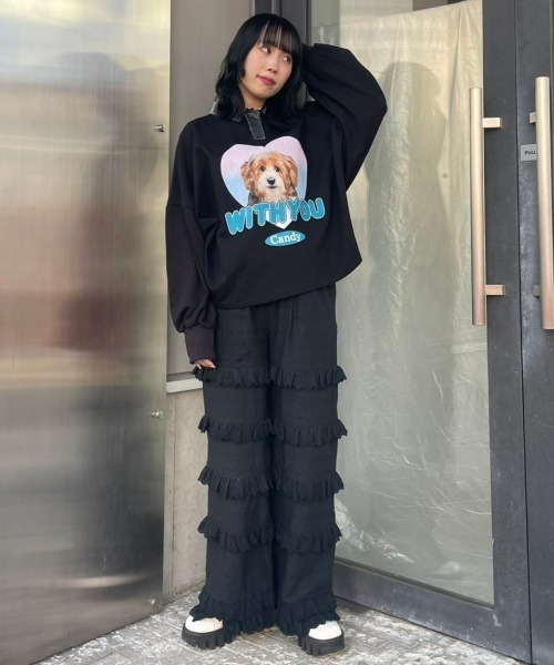 Candy Stripper（キャンディストリッパー）の「WITH YOU POLO トップス（ポロシャツ・レディース・ミント/ブルー/ブラック・2）」の13枚目の写真