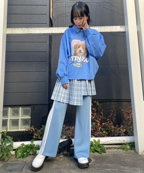 Candy Stripper（キャンディストリッパー）の「WITH YOU POLO トップス（ポロシャツ・レディース・ミント/ブルー/ブラック・2）」の20枚目の写真