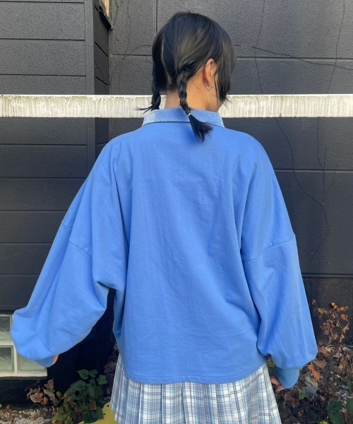 Candy Stripper（キャンディストリッパー）の「WITH YOU POLO トップス（ポロシャツ・レディース・ミント/ブルー/ブラック・2）」の16枚目の写真