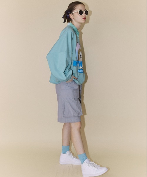 Candy Stripper（キャンディストリッパー）の「WITH YOU POLO トップス（ポロシャツ・レディース・ミント/ブルー/ブラック・2）」の7枚目の写真