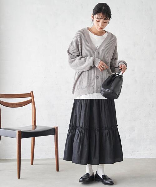 WEGO（ウィゴー）の「WEGO/オーバーフィットカーディガン（カーディガン/ボレロ・メンズ・ライトグレー/ホワイト/ブラック・MEDIUM/LARGE）」の10枚目の写真