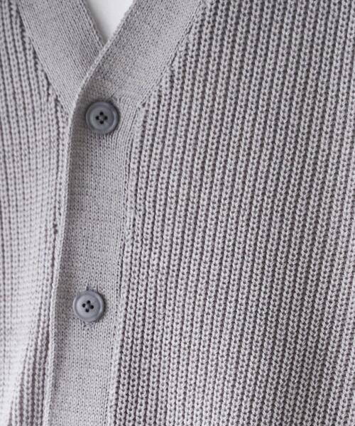 WEGO（ウィゴー）の「WEGO/オーバーフィットカーディガン（カーディガン/ボレロ・メンズ・ライトグレー/ホワイト/ブラック・MEDIUM/LARGE）」の12枚目の写真