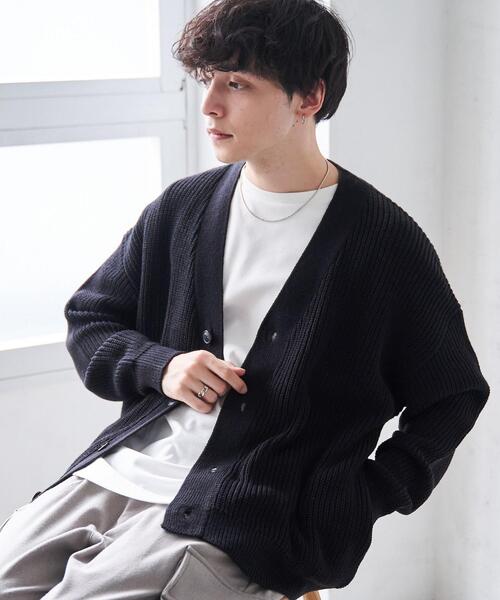 WEGO（ウィゴー）の「WEGO/オーバーフィットカーディガン（カーディガン/ボレロ・メンズ・ライトグレー/ホワイト/ブラック・MEDIUM/LARGE）」の21枚目の写真