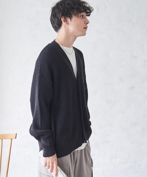 WEGO（ウィゴー）の「WEGO/オーバーフィットカーディガン（カーディガン/ボレロ・メンズ・ライトグレー/ホワイト/ブラック・MEDIUM/LARGE）」の22枚目の写真