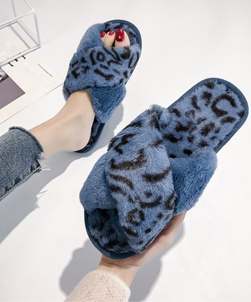 Miniministore(ミニミニストア)の「ファーサンダル レディース レオパード柄(サンダル・レディース・ブルー/ライトブラウン/グレー/ピンク・S/M/L)」の8枚目の写真