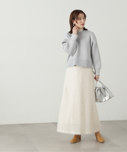 N.（N. Natural Beauty Basic）（エヌエヌナチュラルビューティーベーシック）の「◆前後２ＷＡＹ畦ニットカーディガン（カーディガン/ボレロ・レディース・ブラック/グレー/レッド・MEDIUM）」の14枚目の写真