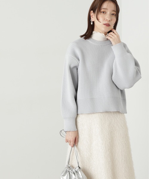 N.（N. Natural Beauty Basic）（エヌエヌナチュラルビューティーベーシック）の「◆前後２ＷＡＹ畦ニットカーディガン（カーディガン/ボレロ・レディース・ブラック/グレー/レッド・MEDIUM）」の16枚目の写真