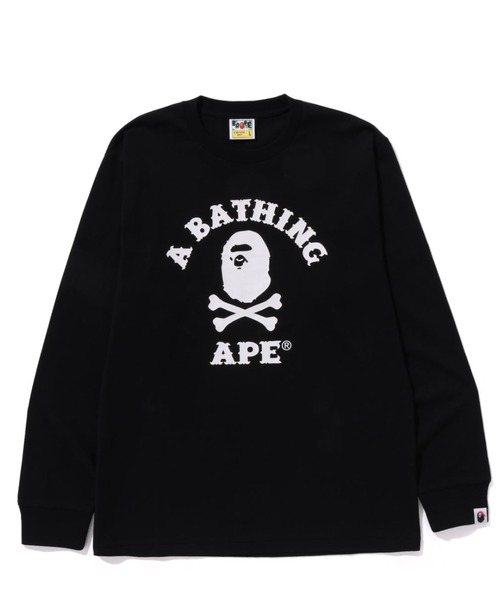 トップス APE CROSSBONE LS TEE A BATHING APE(アベイシングエイプ)の「APE CROSSBONE COLLEGE