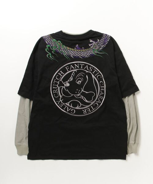 GALFY（ガルフィー）の「【GALFY/ガルフィー】ちょいYABA レイヤードロンTee（Tシャツ/カットソー・メンズ・ブラック/パープル/ベージュ・XL/L）」の20枚目の写真