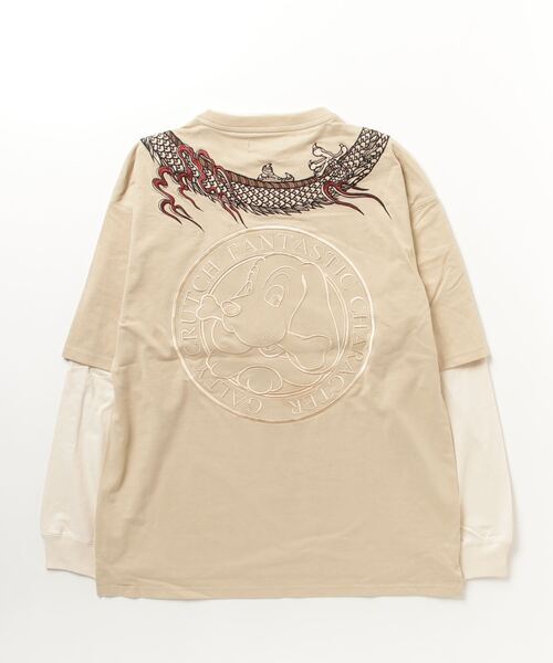 GALFY（ガルフィー）の「【GALFY/ガルフィー】ちょいYABA レイヤードロンTee（Tシャツ/カットソー・メンズ・ブラック/パープル/ベージュ・XL/L）」の21枚目の写真