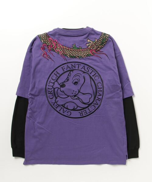 GALFY（ガルフィー）の「【GALFY/ガルフィー】ちょいYABA レイヤードロンTee（Tシャツ/カットソー・メンズ・ブラック/パープル/ベージュ・XL/L）」の22枚目の写真