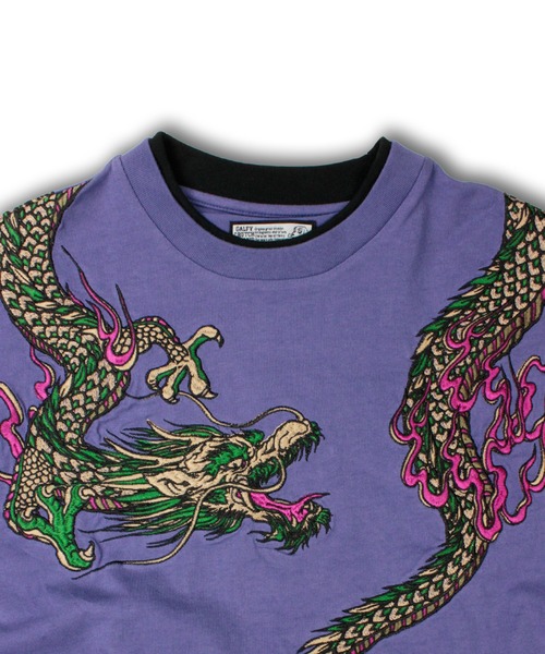 GALFY（ガルフィー）の「【GALFY/ガルフィー】ちょいYABA レイヤードロンTee（Tシャツ/カットソー・メンズ・ブラック/パープル/ベージュ・XL/L）」の10枚目の写真