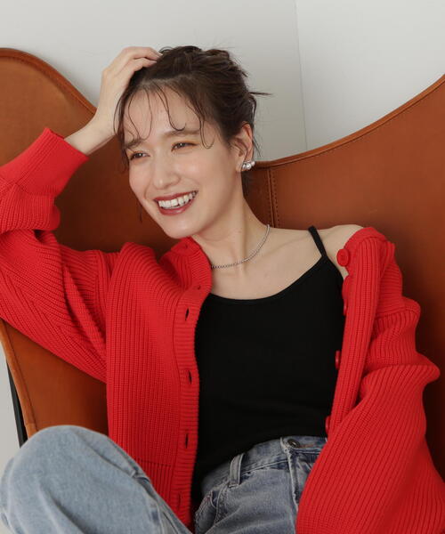 N.（N. Natural Beauty Basic）（エヌエヌナチュラルビューティーベーシック）の「◆テレコキャミソール（キャミソール・レディース・ブラック/オフホワイト/ベージュ・MEDIUM）」の12枚目の写真