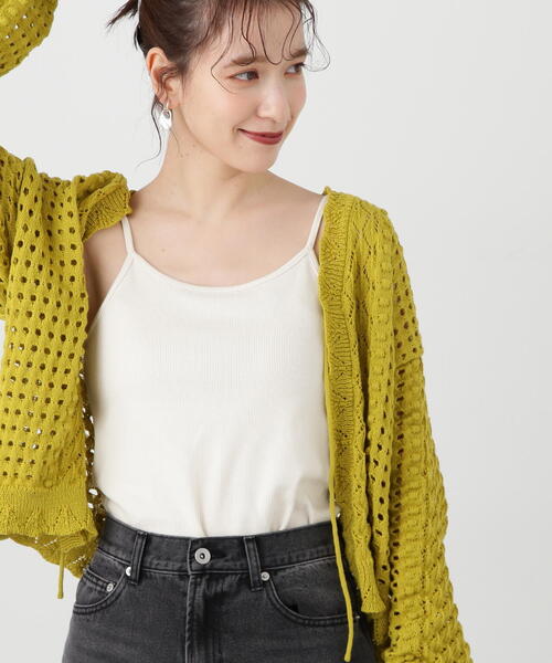 N.（N. Natural Beauty Basic）（エヌエヌナチュラルビューティーベーシック）の「◆テレコキャミソール（キャミソール・レディース・ブラック/オフホワイト/ベージュ・MEDIUM）」の18枚目の写真