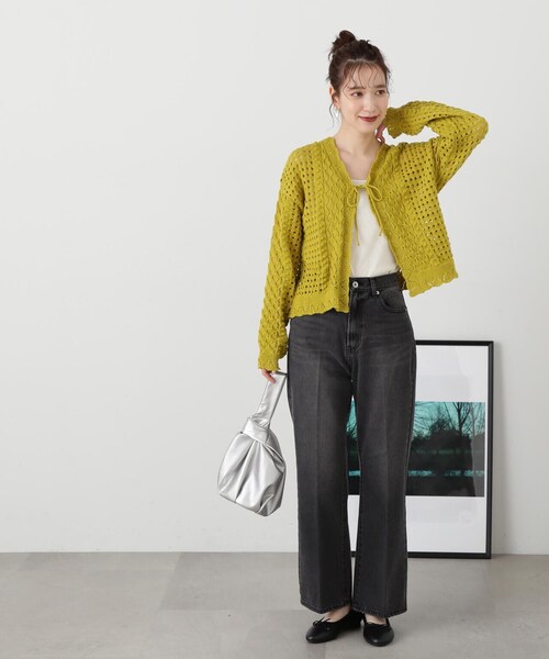 N.（N. Natural Beauty Basic）（エヌエヌナチュラルビューティーベーシック）の「◆テレコキャミソール（キャミソール・レディース・ブラック/オフホワイト/ベージュ・MEDIUM）」の20枚目の写真