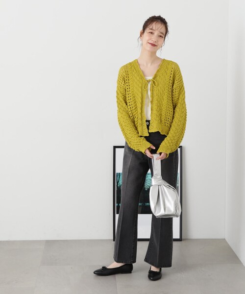 N.（N. Natural Beauty Basic）（エヌエヌナチュラルビューティーベーシック）の「◆テレコキャミソール（キャミソール・レディース・ブラック/オフホワイト/ベージュ・MEDIUM）」の21枚目の写真