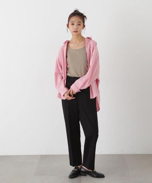 N.（N. Natural Beauty Basic）（エヌエヌナチュラルビューティーベーシック）の「◆テレコキャミソール（キャミソール・レディース・ブラック/オフホワイト/ベージュ・MEDIUM）」の9枚目の写真