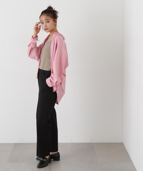 N.（N. Natural Beauty Basic）（エヌエヌナチュラルビューティーベーシック）の「◆テレコキャミソール（キャミソール・レディース・ブラック/オフホワイト/ベージュ・MEDIUM）」の10枚目の写真