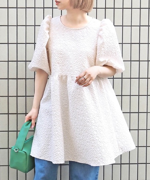 tiptop（ティップトップ）の「半袖チュニック（チュニック・レディース・ブラック・FREE）」の4枚目の写真