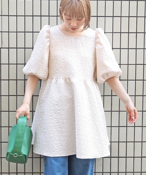 tiptop（ティップトップ）の「半袖チュニック（チュニック・レディース・ブラック・FREE）」の5枚目の写真