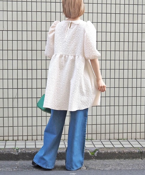 tiptop（ティップトップ）の「半袖チュニック（チュニック・レディース・ブラック・FREE）」の7枚目の写真