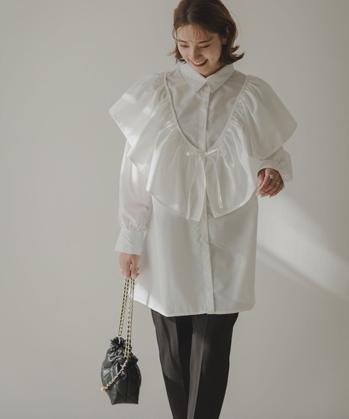 rectangle(レクタングル)の「キルティングチェーンバッグ(ショルダーバッグ・レディース・アイボリー/ブラック・FREE)」の9枚目の写真