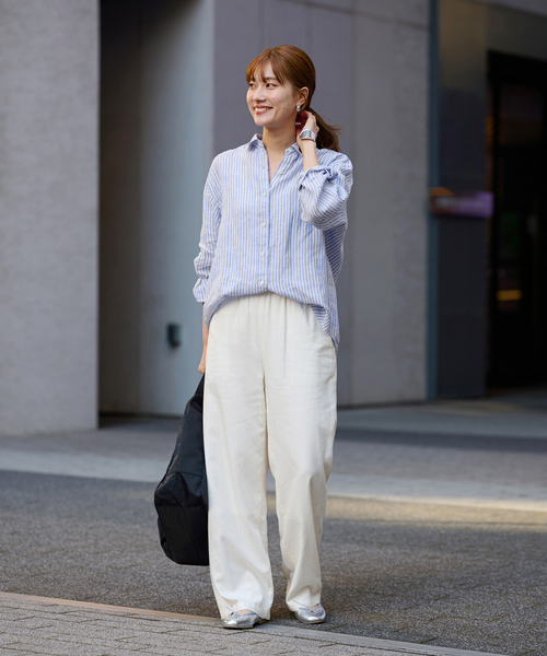 FRAMeWORK（フレームワーク）の「≪追加≫レーヨンリネンツイルドロストパンツ（その他パンツ・レディース・ブラック/ネイビー/ベージュ/ホワイト/ブルー・34/40/38/36）」の14枚目の写真