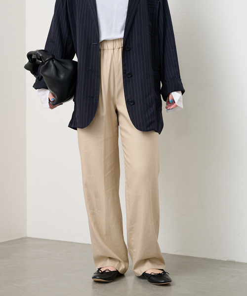 FRAMeWORK（フレームワーク）の「≪追加≫レーヨンリネンツイルドロストパンツ（その他パンツ・レディース・ブラック/ネイビー/ベージュ/ホワイト/ブルー・34/40/38/36）」の8枚目の写真